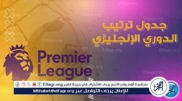 جدول ترتيب الدوري الانجليزي قبل مباريات اليوم الجمعة