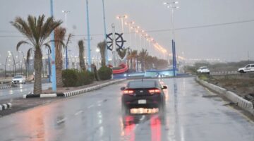 أمطار معتدلة ورياح قوية تضرب منطقة نجران