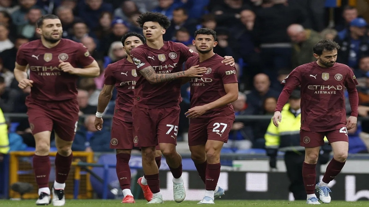 مانشستر سيتي يتفوق على إيفرتون بتسجيل هدفين في المباراة