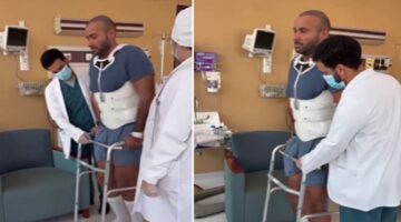 الراجحي يعود إلى المشي بخطوات واثقة بعد تعافيه من الحادث.. شاهد الفيديو